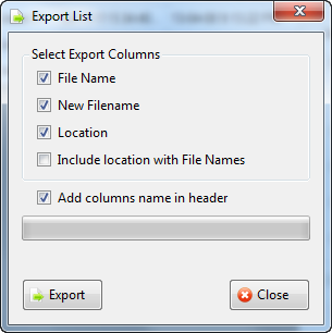 export a list of files with frame height from windows